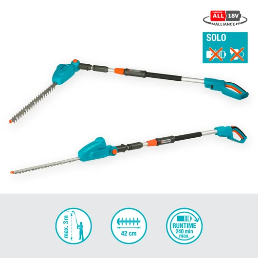 Gardena Battery Telescopic Hedge Trimmer THS 42/18V P4A solo - Image 2